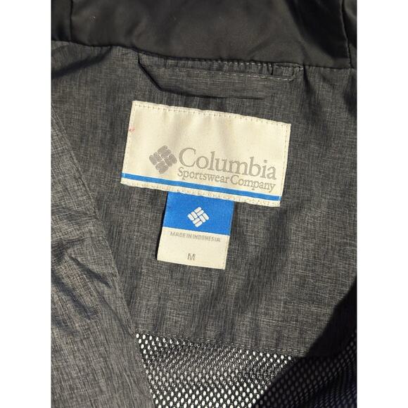 Columbia Jacket Womens Size Med Dark Grey Omni-Tech Hooded Rain Coat Waterproof - Picture 6 of 13